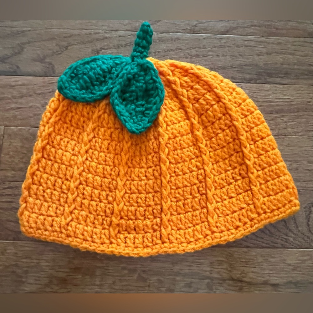 Cute Hand Knit Pumpkin Beanie
